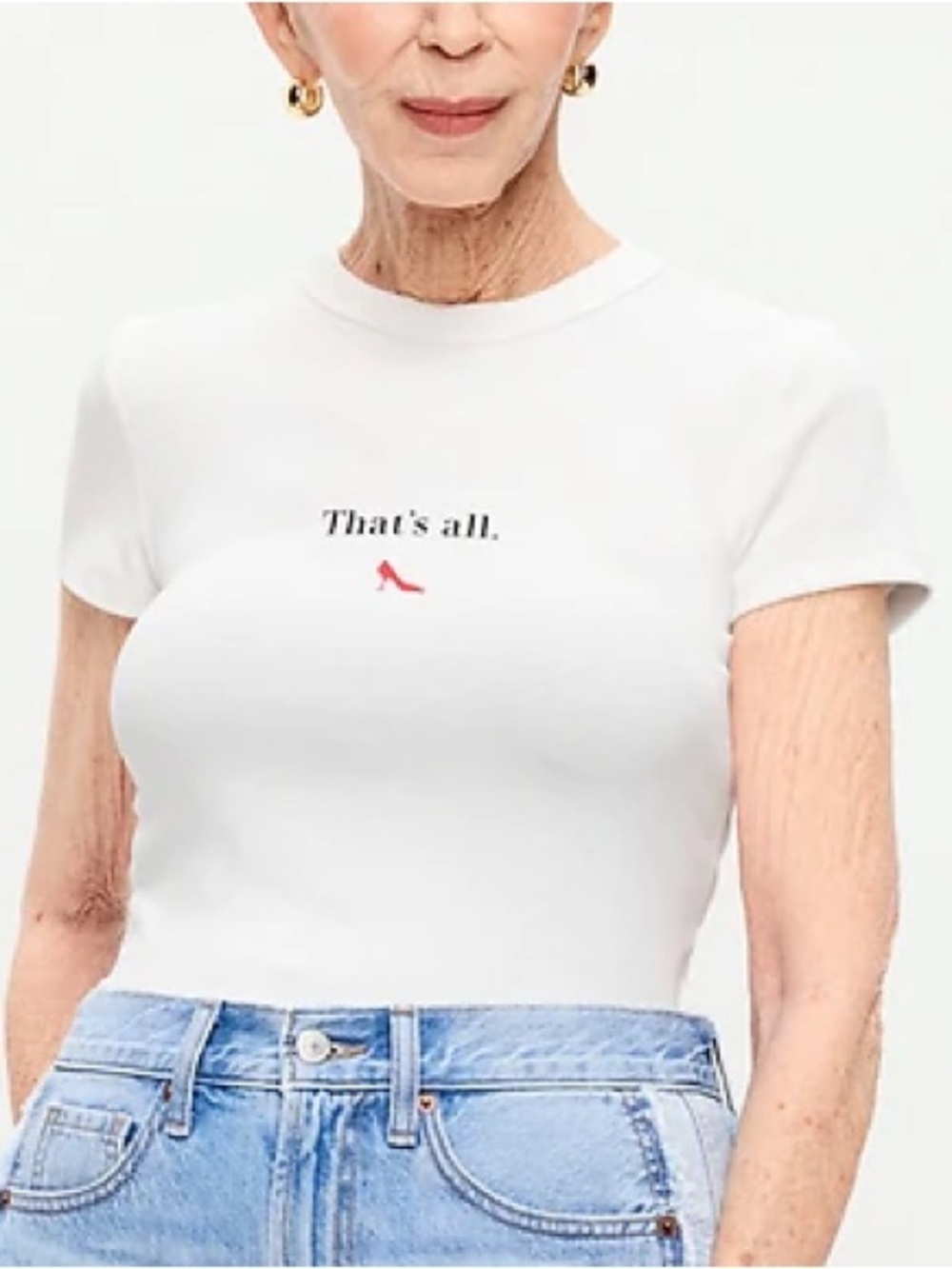 Old Navy x The Devil Wears Prada White Short-Sleeve Tee with 'That's all.'